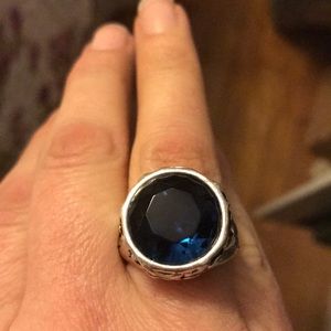Fashion jewelry ring blue stone